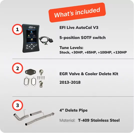 Cab & Chassis Ram Cummins 6.7L | Full Delete Bundle (DPF/DEF/EGR) | Delete Pipe | 2013-2018 - Image 2